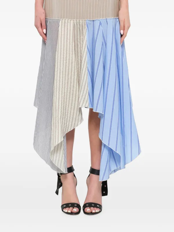 JW Anderson Asymmetric Midi Skirt in Neutrals