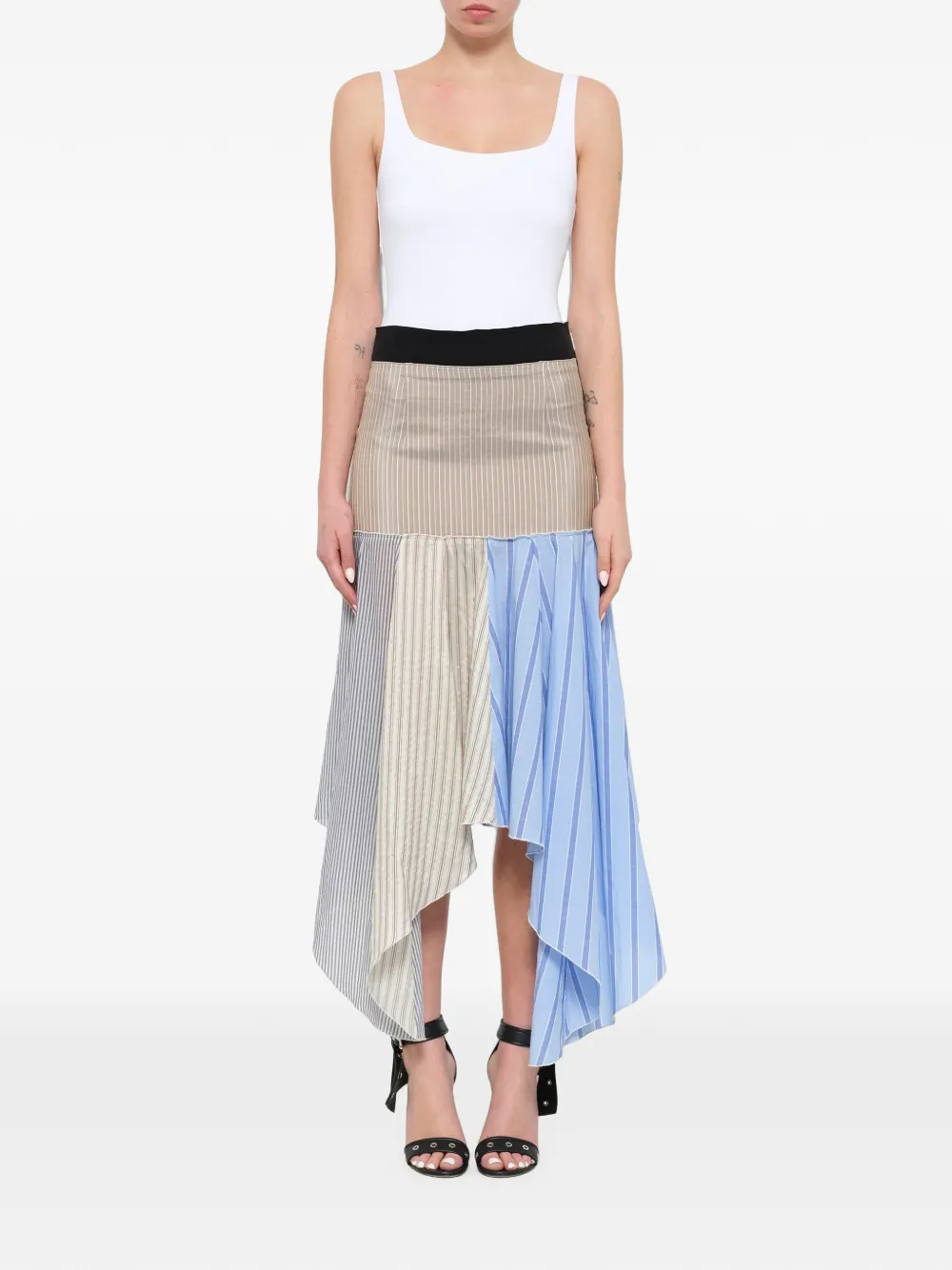 JW Anderson Asymmetric Midi Skirt in Neutrals, view 2