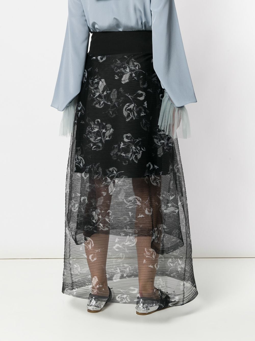 фото Dorothee schumacher полупрозрачная юбка с цветочным принтом