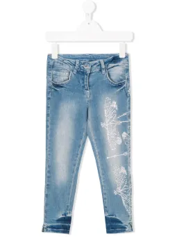 Jeans con motivo farfalle