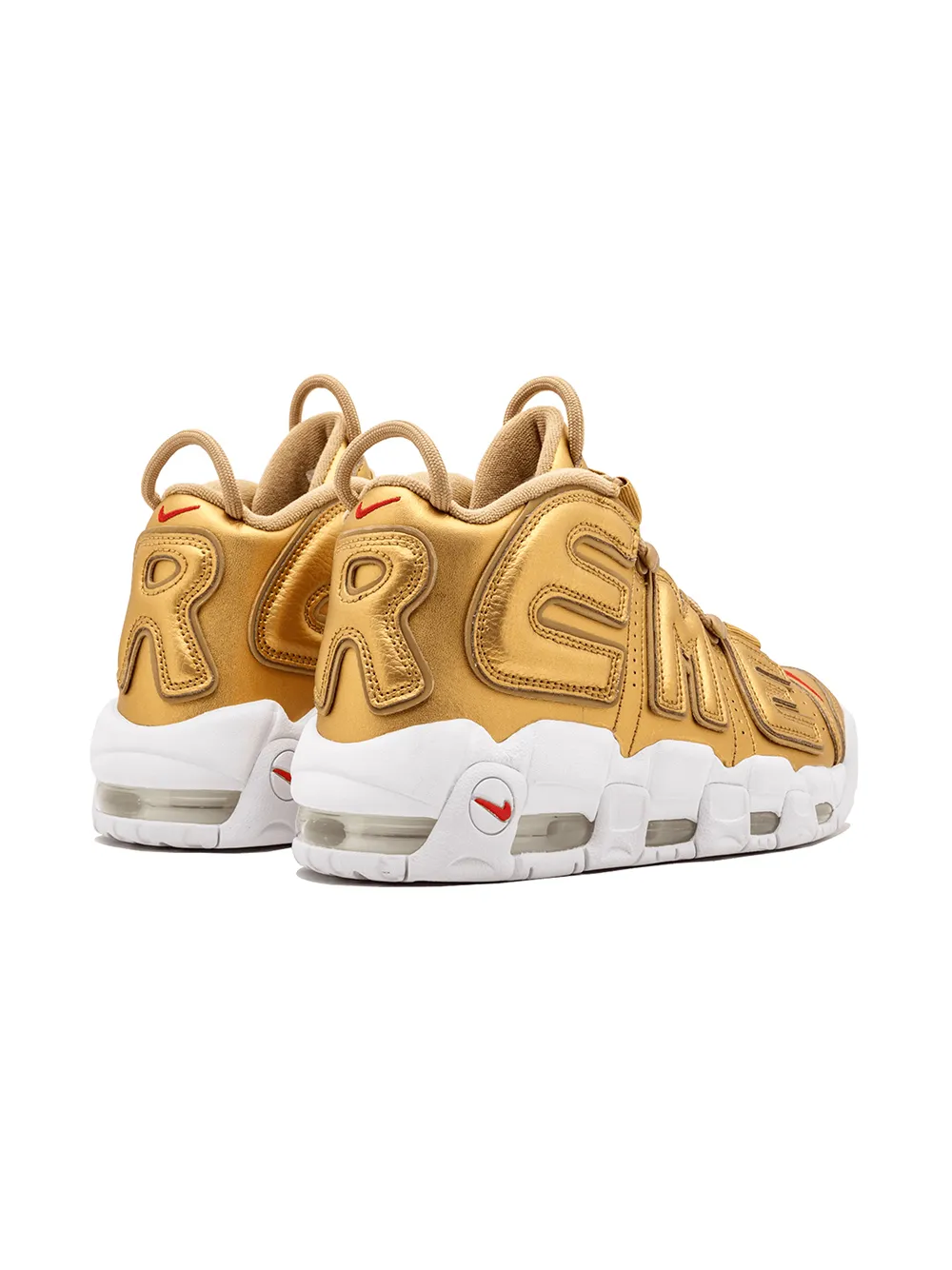 Supreme X Nike Air More Uptempo (Metallic Gold) - Sneaker Freaker