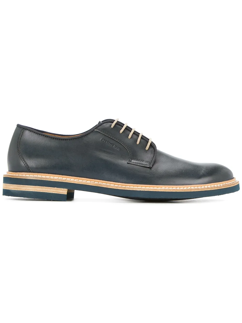 cerruti 1881 经典小牛皮德比鞋 in blue