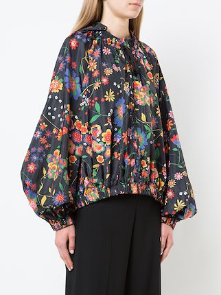 floral print oversized jacket展示图