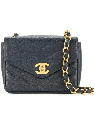 Chanel Vintage V Sch Shoulder Bag Farfetch Chanel Vintage V Sch Shoulder Bag