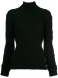 CHANEL Pre-Owned 1996 patch-sleeve cashmere top - Black