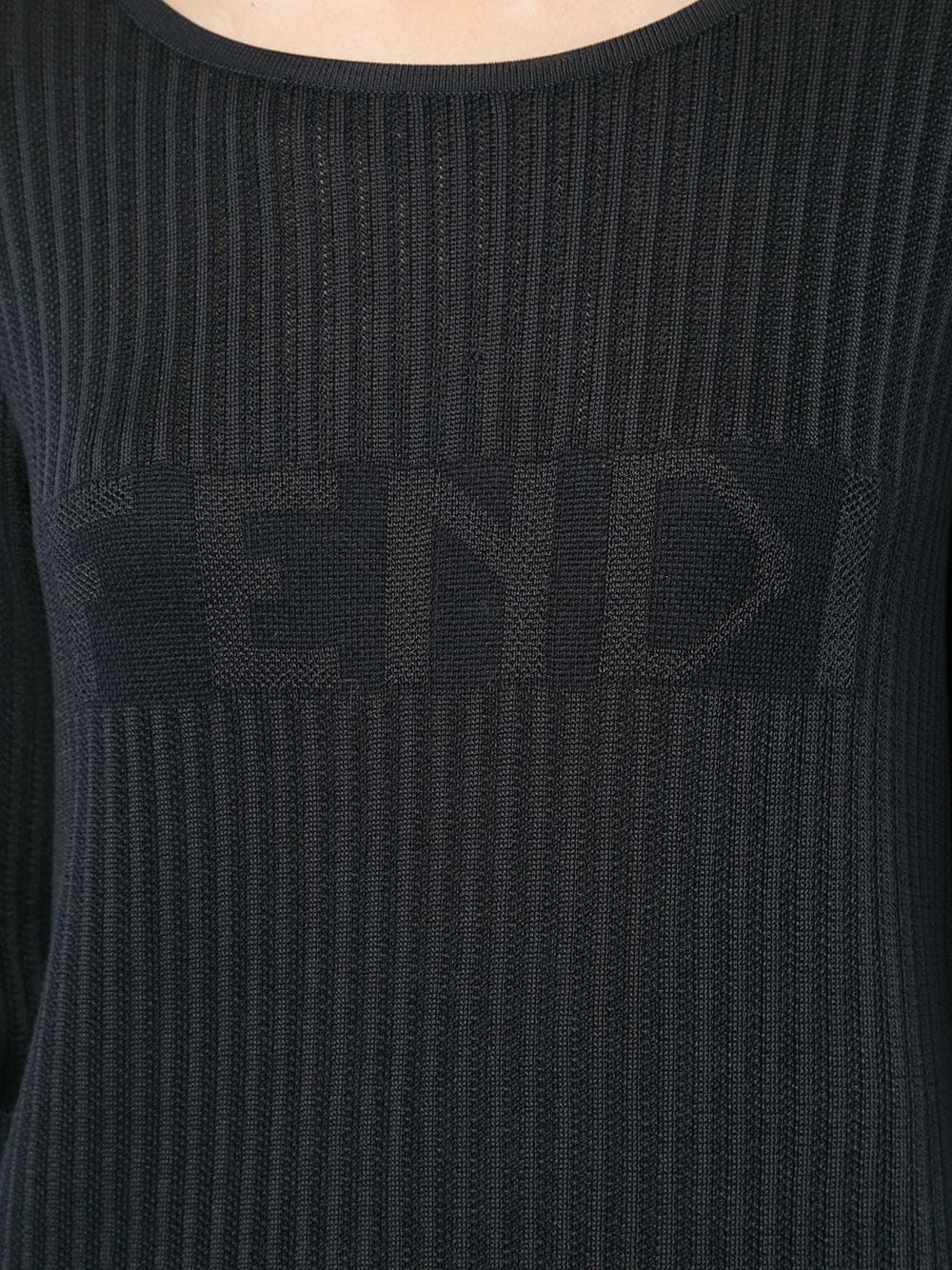 фото Fendi pre-owned вязаный топ с логотипом