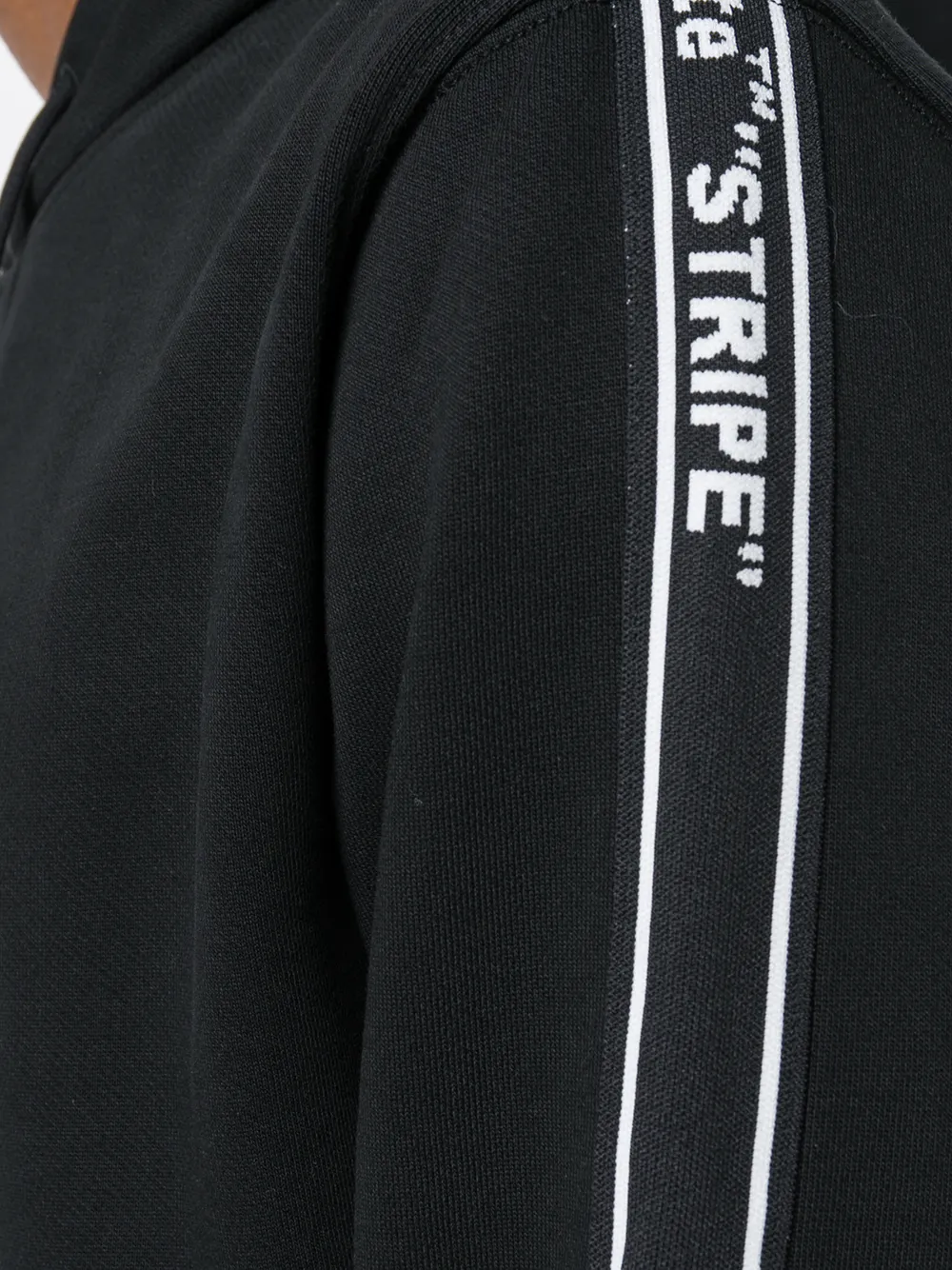 off white striped sweatshirt