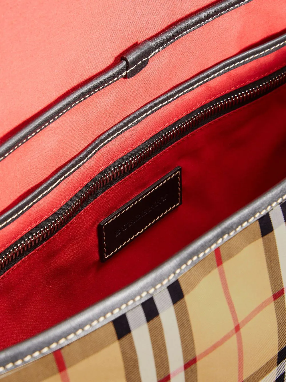 Burberry Large Leather Trim Vintage Check Messenger Bag Farfetch