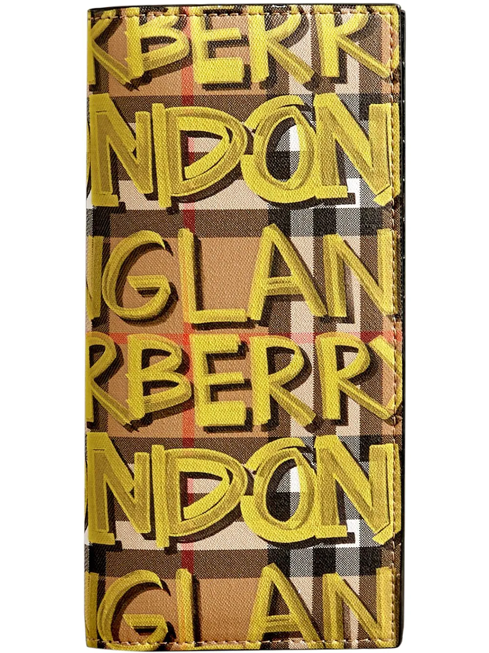 Burberry graffiti-print Vintage Check Wallet - Farfetch