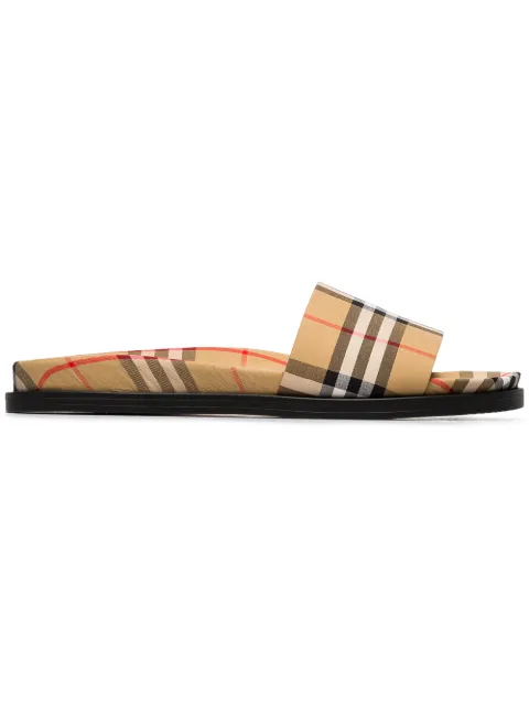 burberry vintage check slides