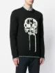 Alexander McQueen Intarsien-Wollpullover mit Totenkopfmotiv