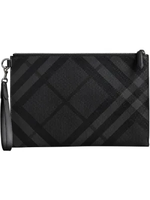 Burberry Clutch Bags For Men Farfetch Burberry London Check Zip Pouch