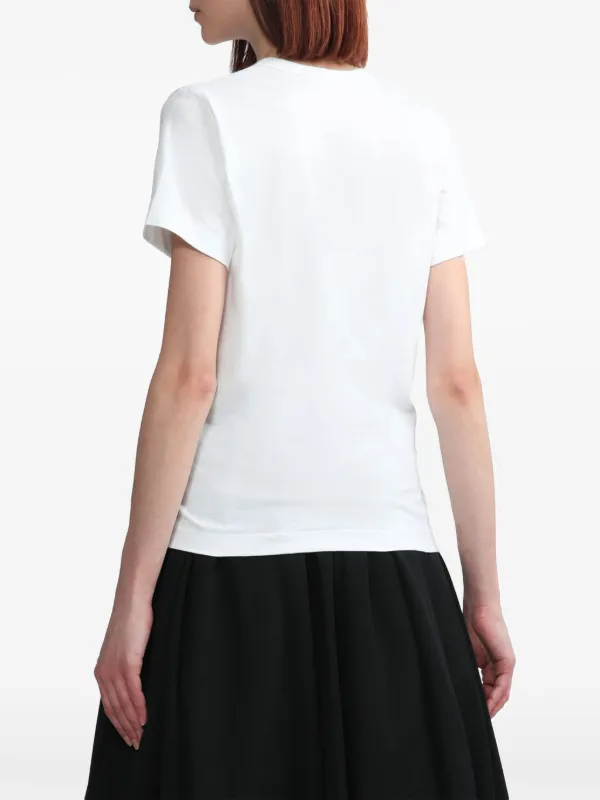 国内送 COMME des GARCONS PLAY☆スタッズ ロゴプリントTシャツ レビュー高評価のおせち贈り物 ロゴ Play Garçons Des Comme T