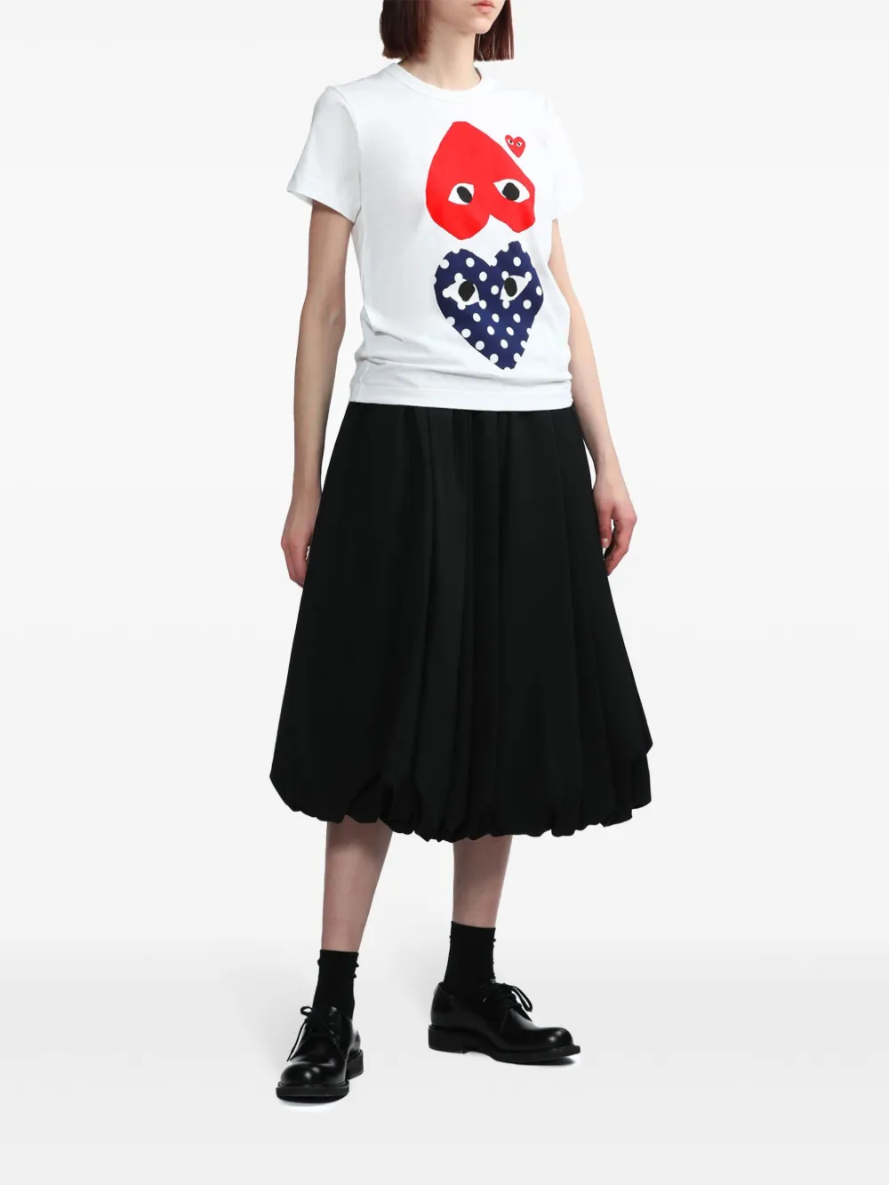 Image 2 of Comme Des Garçons Play logo-print cotton T-shirt