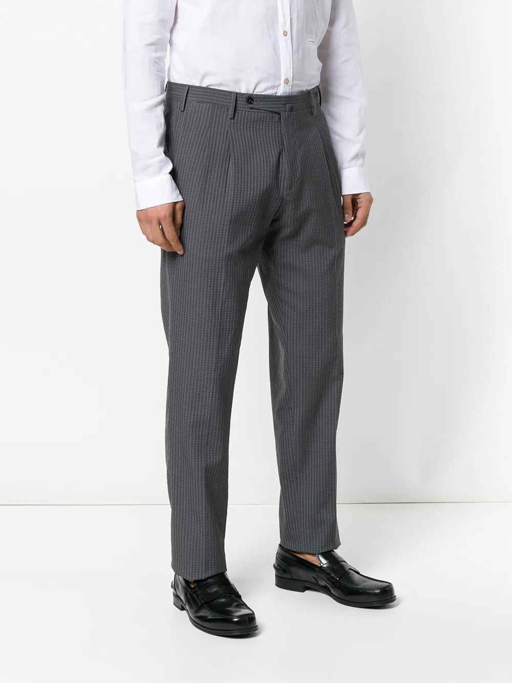 PT Torino geruite broek Grijs