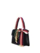 Gucci black Sylvie GG velvet small shoulder bag