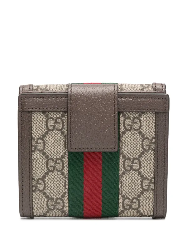 Gucci Ophidia GG Web stripe Wallet Neutrals FARFETCH AE