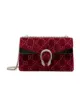 Image 1 of Gucci red Dionysus GG velvet small shoulder bag