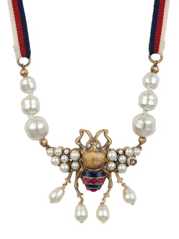 bee necklace gucci