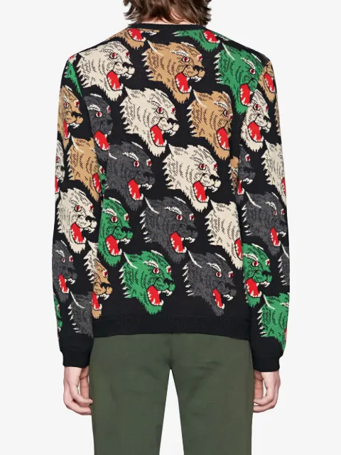 GUCCI panther face パーカー XL Gucci Panther Face Technical Jersey Jacket 'Multicolor