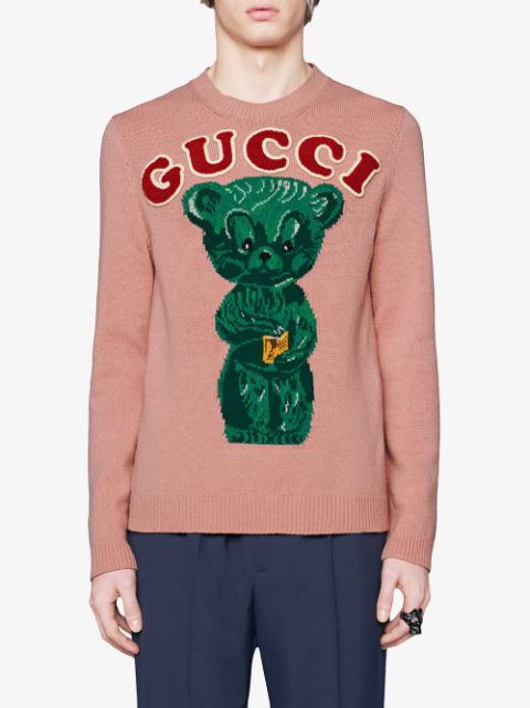 Gucci Wool sweater with teddy bear $1,250 - Shop SS19 Online - Fast ...