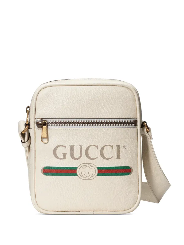 gucci print messenger bag