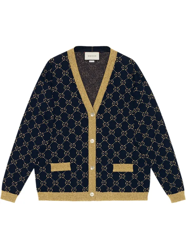 Gucci GG Supreme Metallic Cardigan - Farfetch