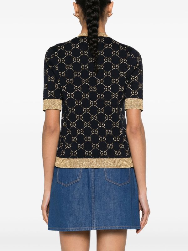 Gucci GG Supreme Lurex Cotton Top - Farfetch