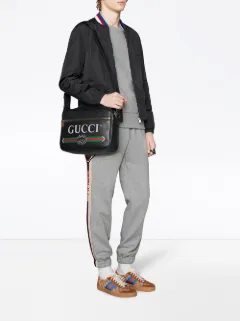 cotton sweatshirt with gucci stripe