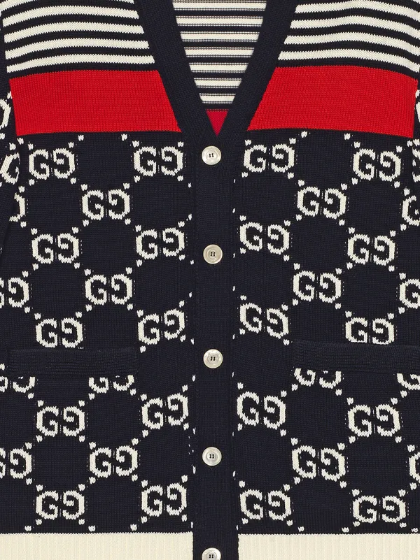 gucci striped cardigan