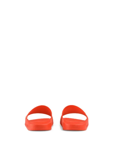 gucci logo rubber slide sandal orange