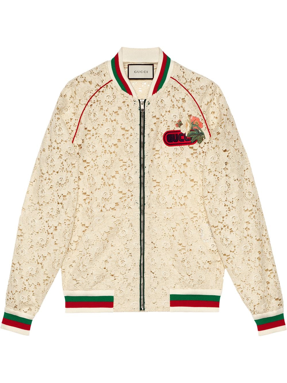 фото Gucci кружевная куртка-бомбер
