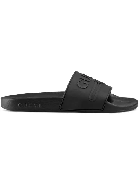 black gucci slides womens