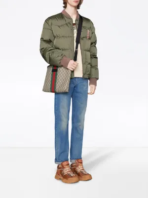 gucci logo sweatshirt with leopard