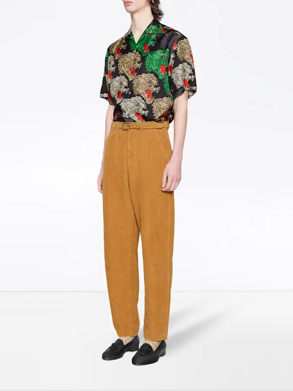 gucci panther bowling shirt