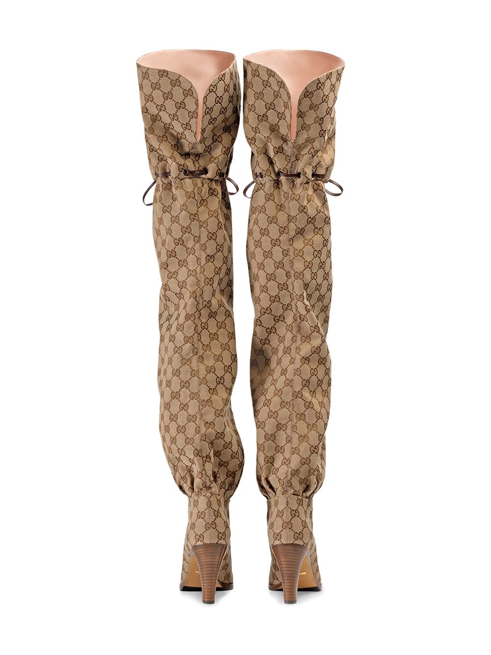 Shop brown Gucci Original GG 85mm canvas over-the-knee boots with Express  Delivery - Farfetch