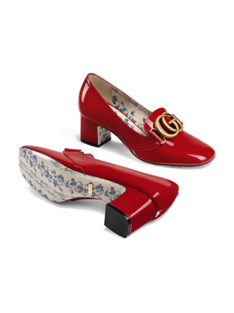 gucci red patent leather loafers