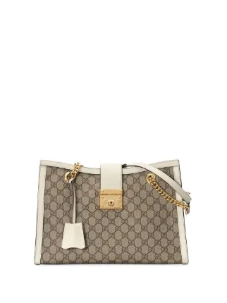 Gucci padlock gg supreme canvas medium shoulder bag deals