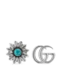 Gucci sterling silver GG Marmont flower earrings