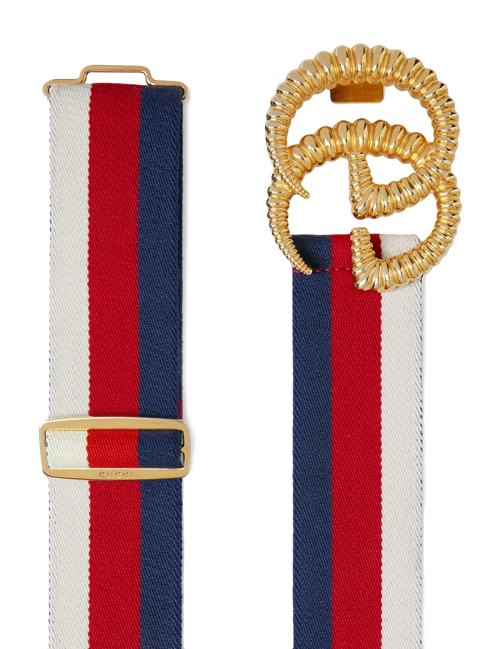 web elastic belt with torchon double g buckle