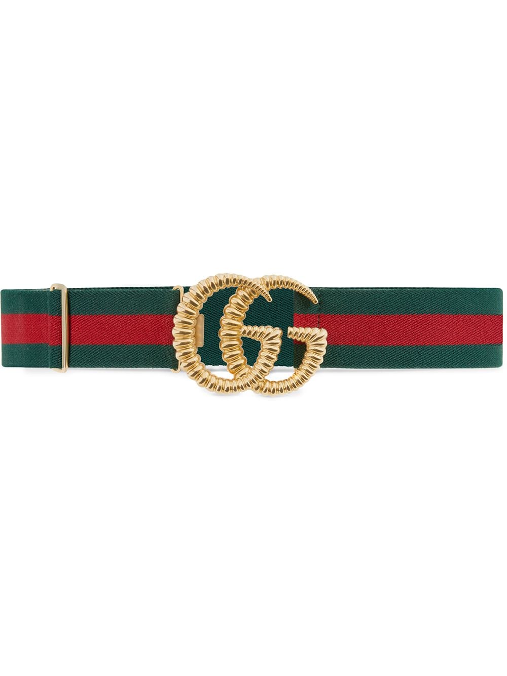 фото Gucci эластичный пояс с пряжкой GG и полоской Web