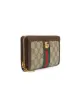 Gucci beige Ophidia GG zip around wallet