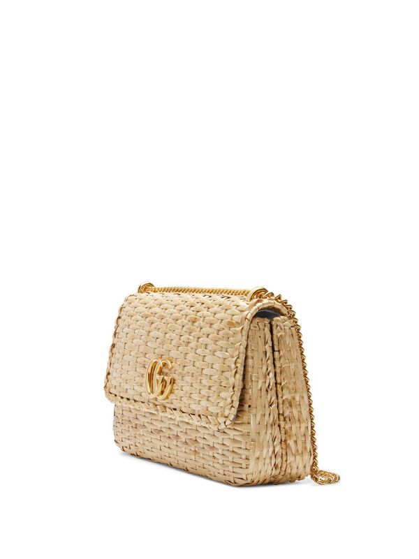 gucci straw handbag