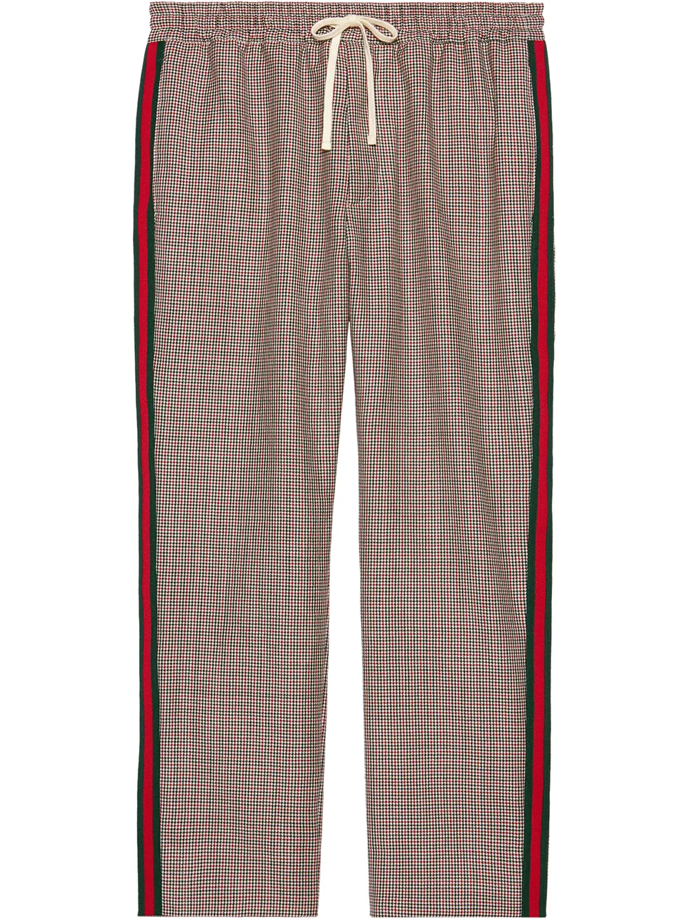 Gucci Men's Check Wool-mohair Drawstring Trousers