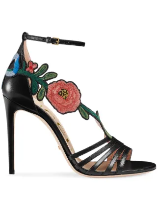 gucci embroidered sandals
