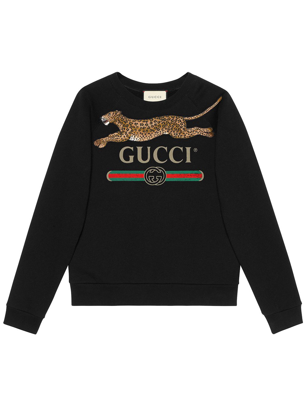 фото Gucci толстовка с логотипом и леопардом 'Gucci'
