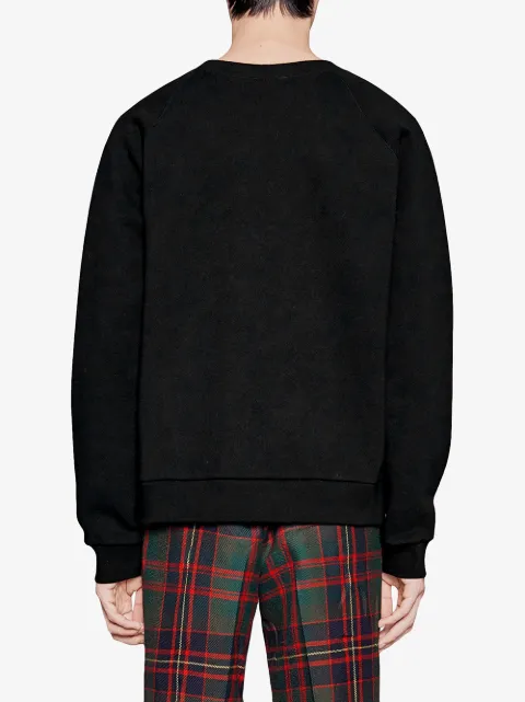 gucci logo sweatshirt with leopard