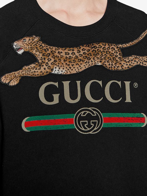 Shop black Gucci Gucci logo sweatshirt 