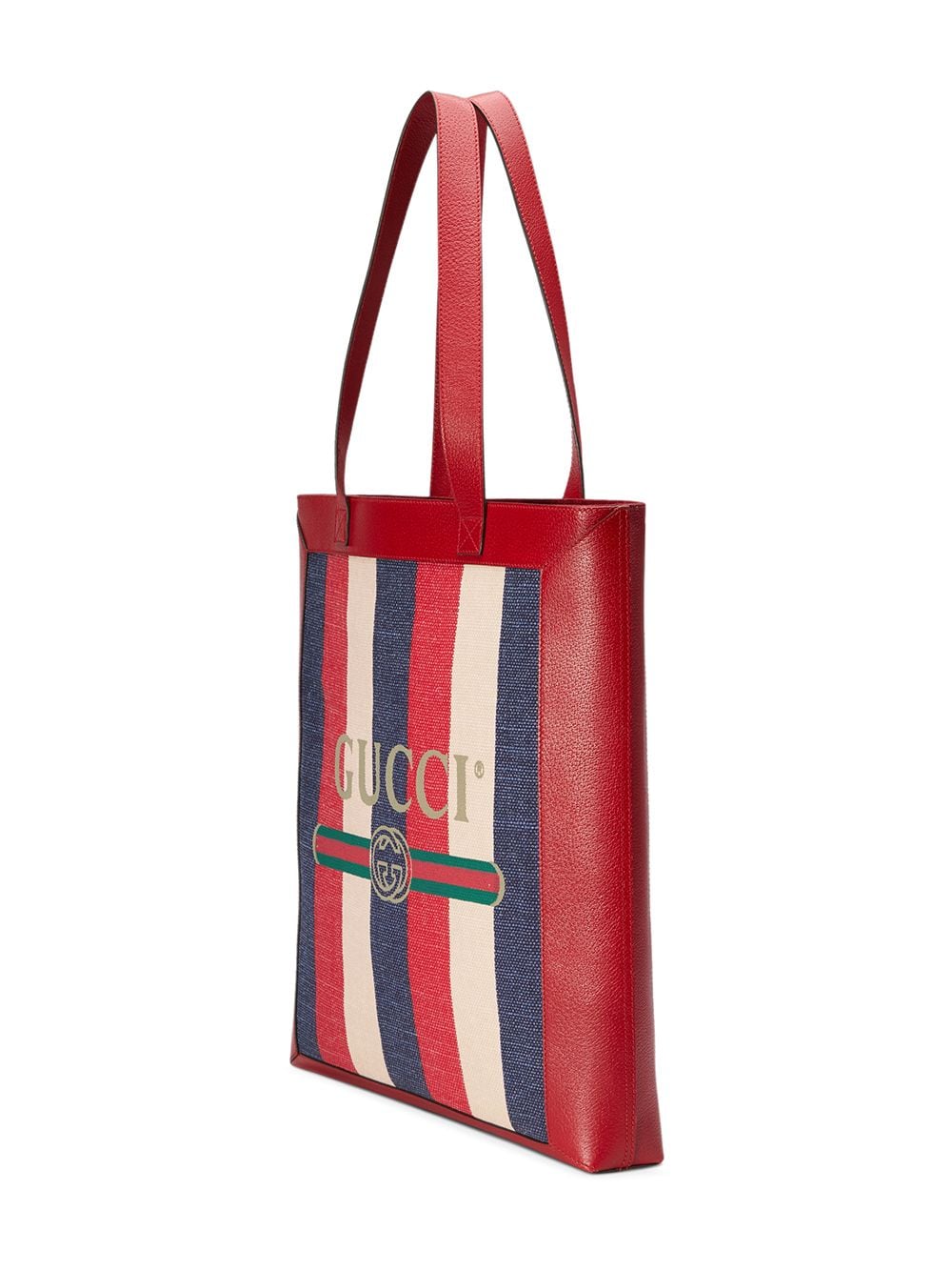 фото Gucci сумка-тоут среднего размера с принтом логотипа
