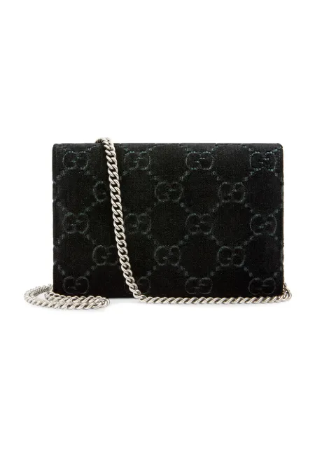 dionysus gg velvet mini chain wallet